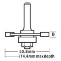 Carb-I-Tool TA 500-1.6MB1/2 - 1.6mm TCT 2 FLT 1/2 SHK Slotting Cutters & Assemblies w/ Ball Bearing Guide